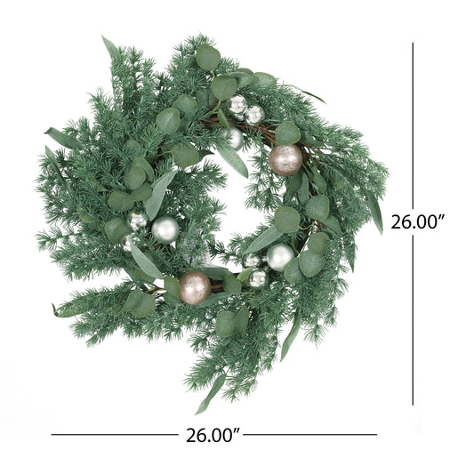 22" BERRY/EUCALYPTUS/PINECONE WREATH