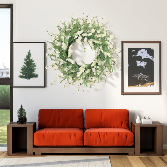 30" Plum Blossom Wreath