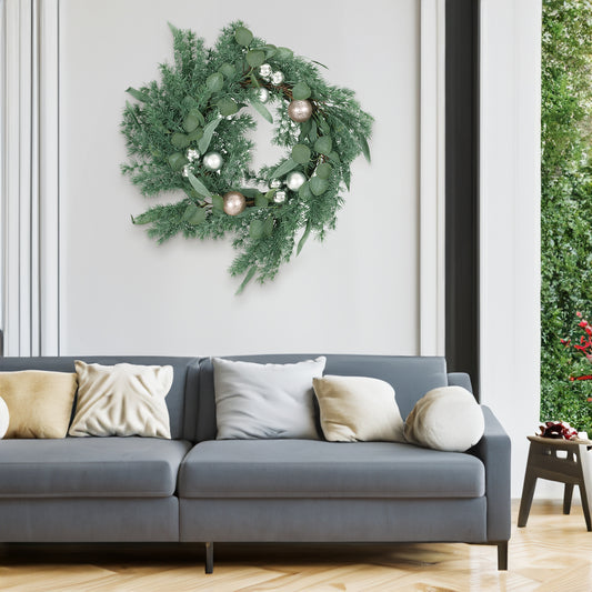 22" BERRY/EUCALYPTUS/PINECONE WREATH